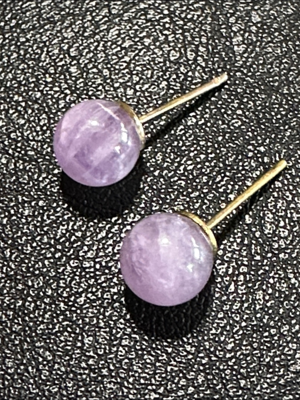 Light Purple Amethyst Natural Stone Stud Earrings